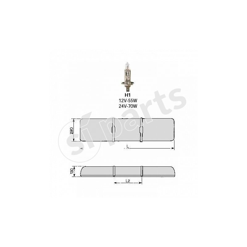BARRA LUMINOSA L. 1740 AMBRA 4 M 24V