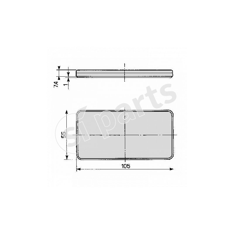 RECTANGULAR REFLEX REFLECTOR
