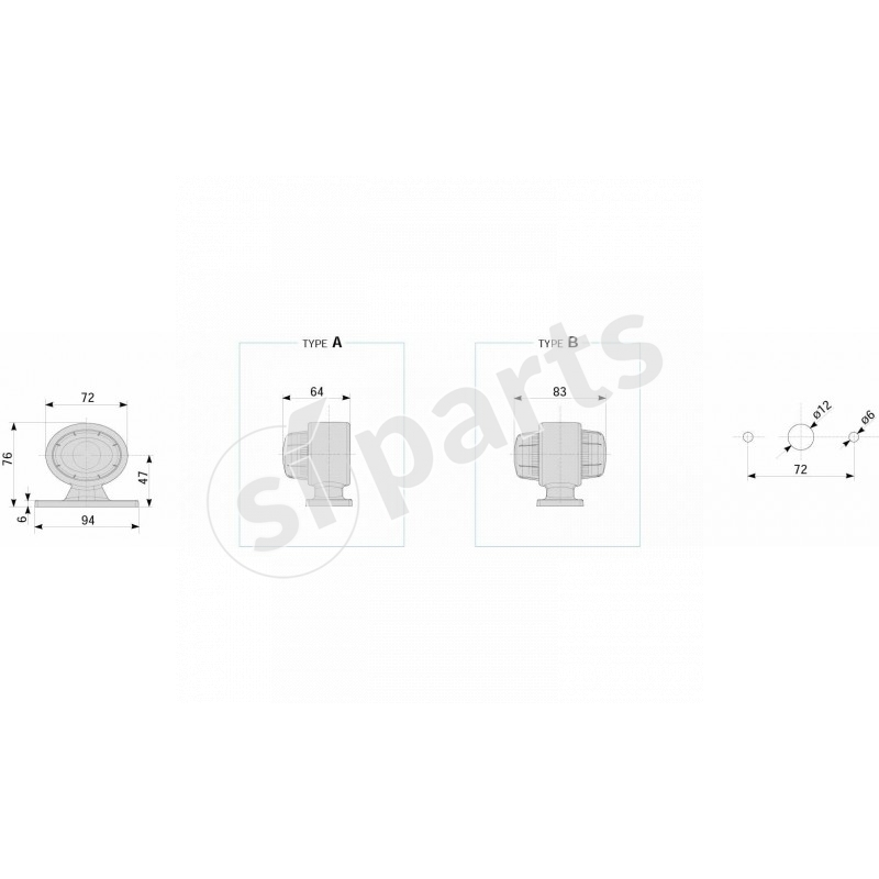 FAN.LAT.SV.SING.ROSSO OVAL.24V IRNT