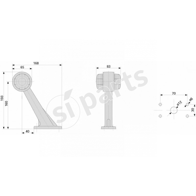 SIDE LAMP 60°BICOL 12V RH