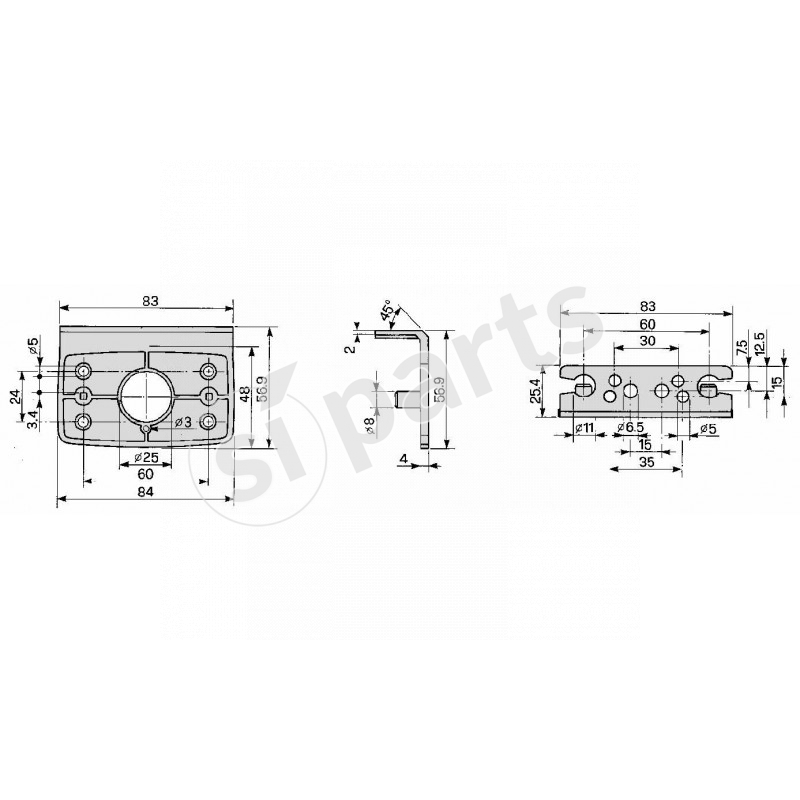 BRACKET FOR SIDE MARKER LIGHT