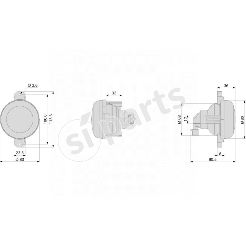 FAN POST DIAM 80 RETROMARCIA ALETTE