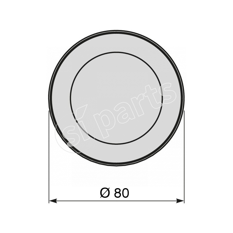 Ø80 REAR FOG LIGHT SPARE PP 12V