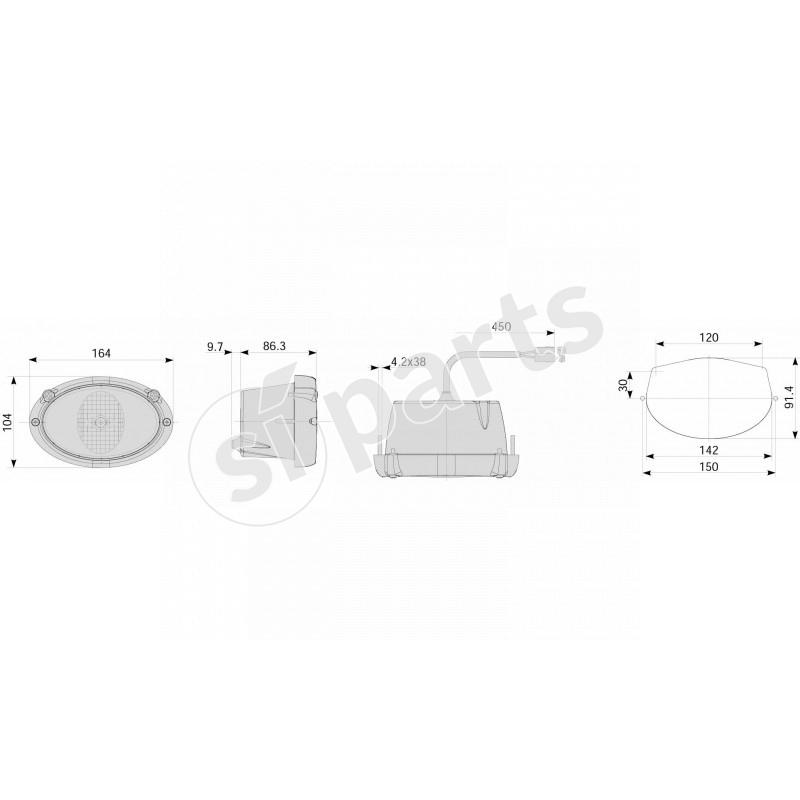 PROIET.ELLIPSE FLOOD AD INCASSO