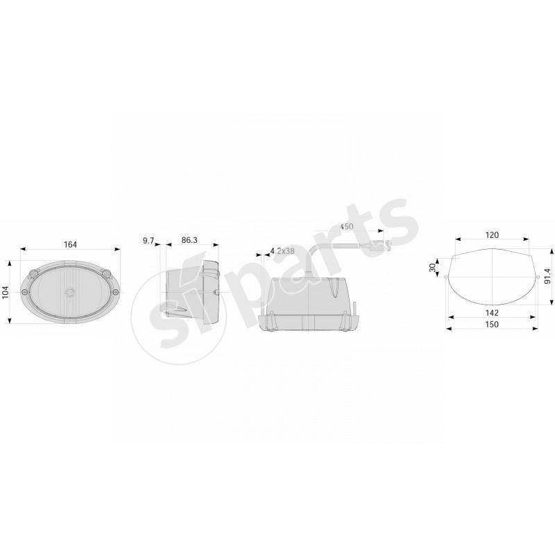 PROIET.ELLIPSE SPOT AD INCASSO
