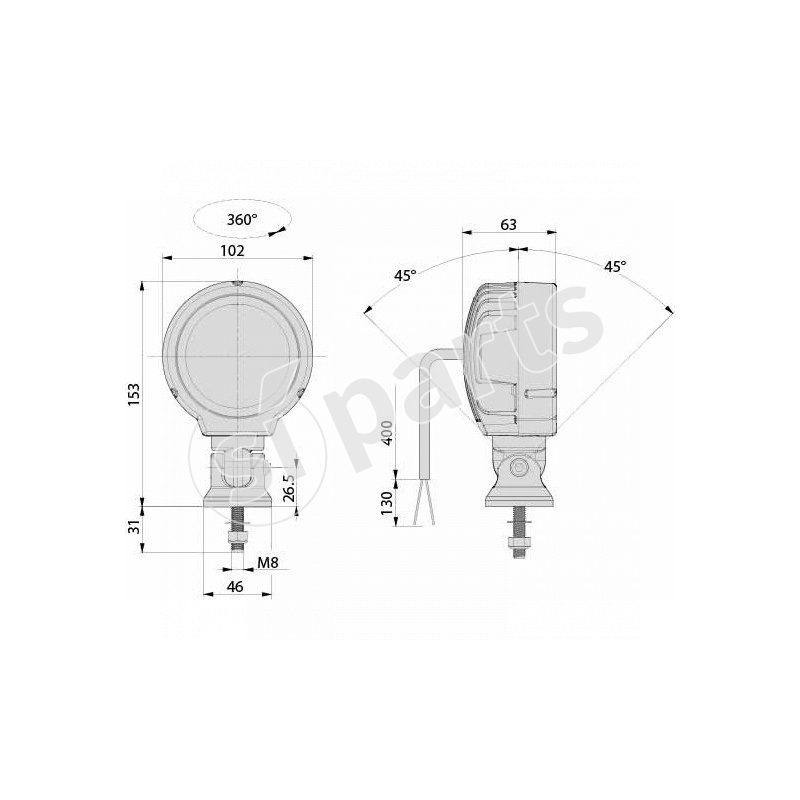 FARO DA LAVORO A LED