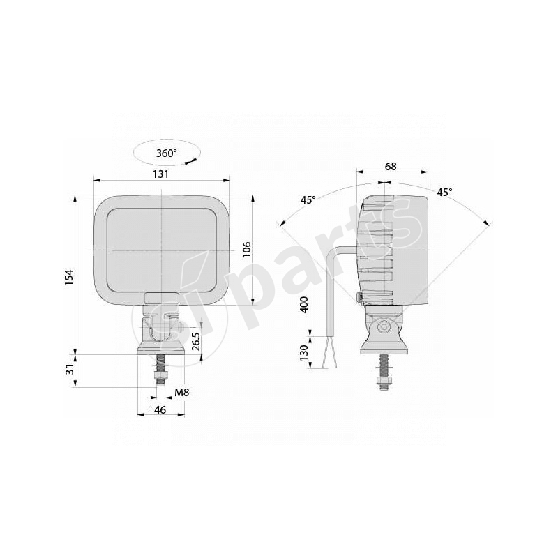 FARO DA LAVORO A LED 1400 LM