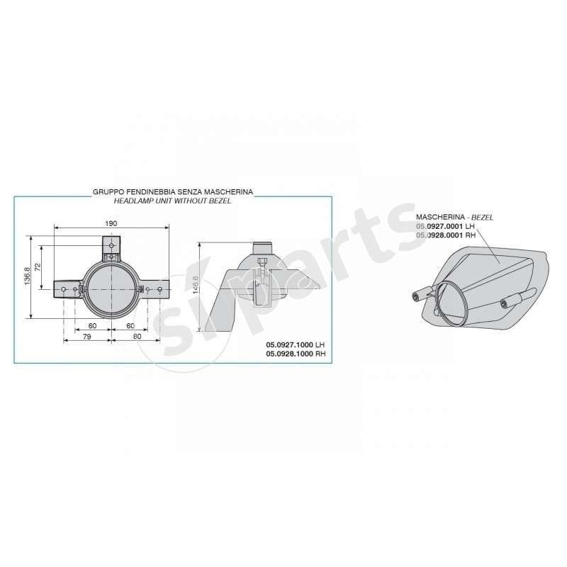 PROIETT.FENDINEBBIA DX CIRC.DX 12V