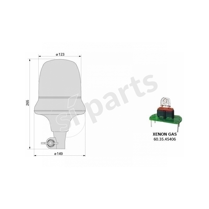 LAMP.XENON AMBRA 12/24V INN.TUBOL.