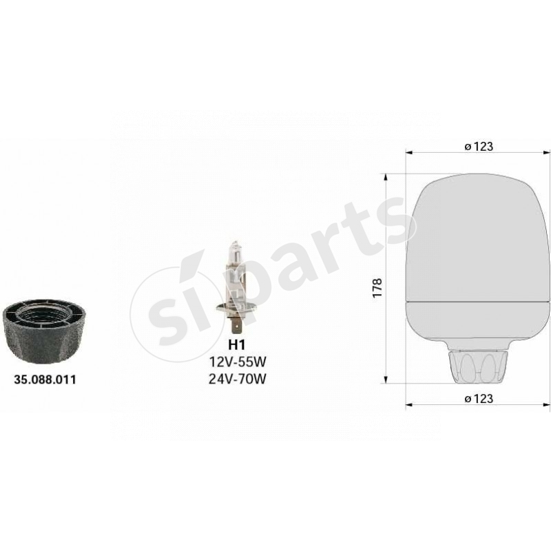 FANALE ROT.AMBRA INN.TUB.