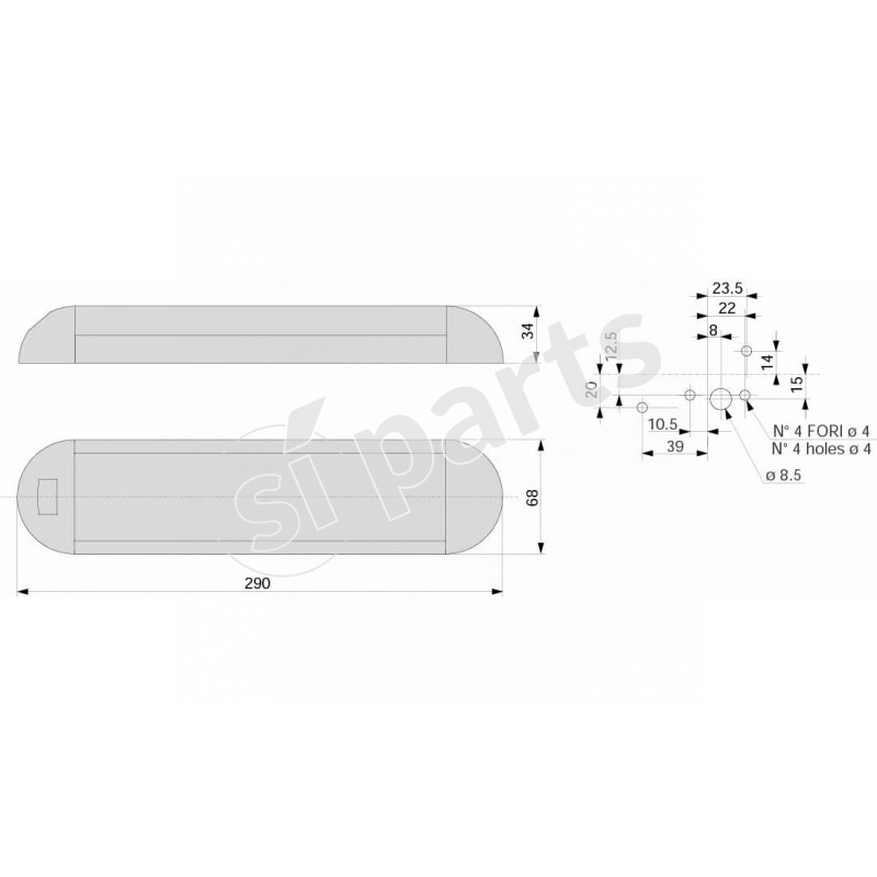 PLAFONIERA VERSIONE 9W 24V IR