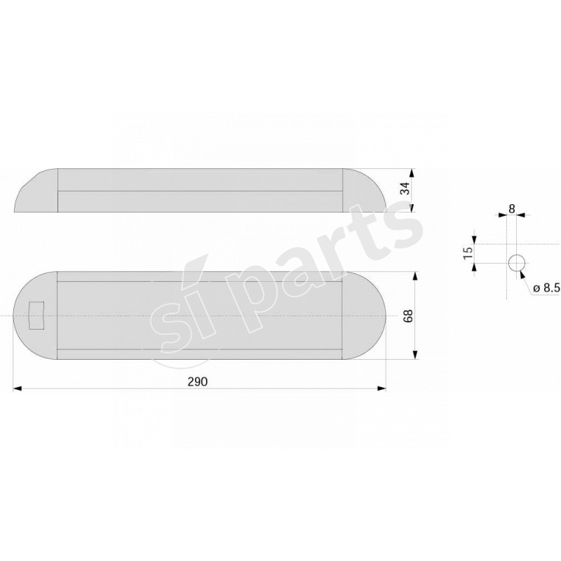 PLAFONIERA VER.2X10W ALOGENA 12V IR