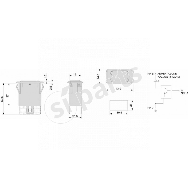 WARNING LIGHT 12V EDB
