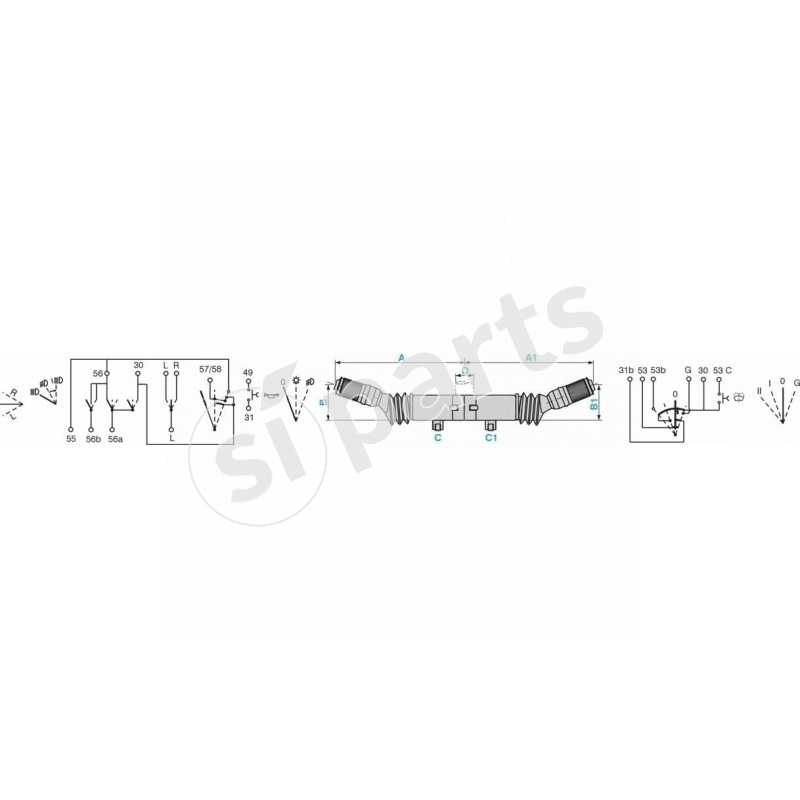 SWITCHES + FORWARD-NEUTRAL-REVERSE SHIFTER + SPEED CONTROL SERIES 2000