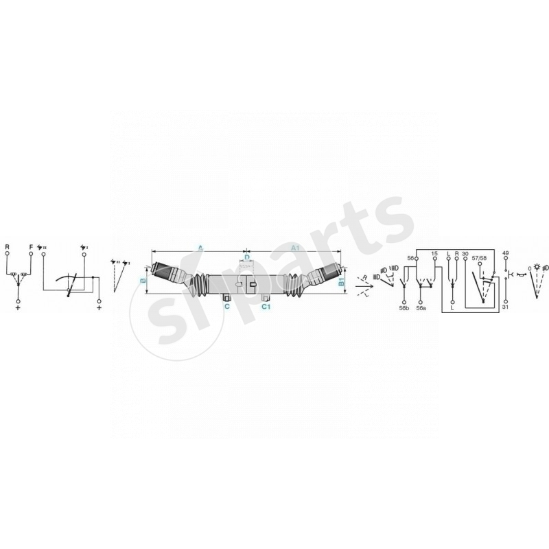 SWITCHES + FORWARD-NEUTRAL-REVERSE SHIFTER + SPEED CONTROL SERIES 2000