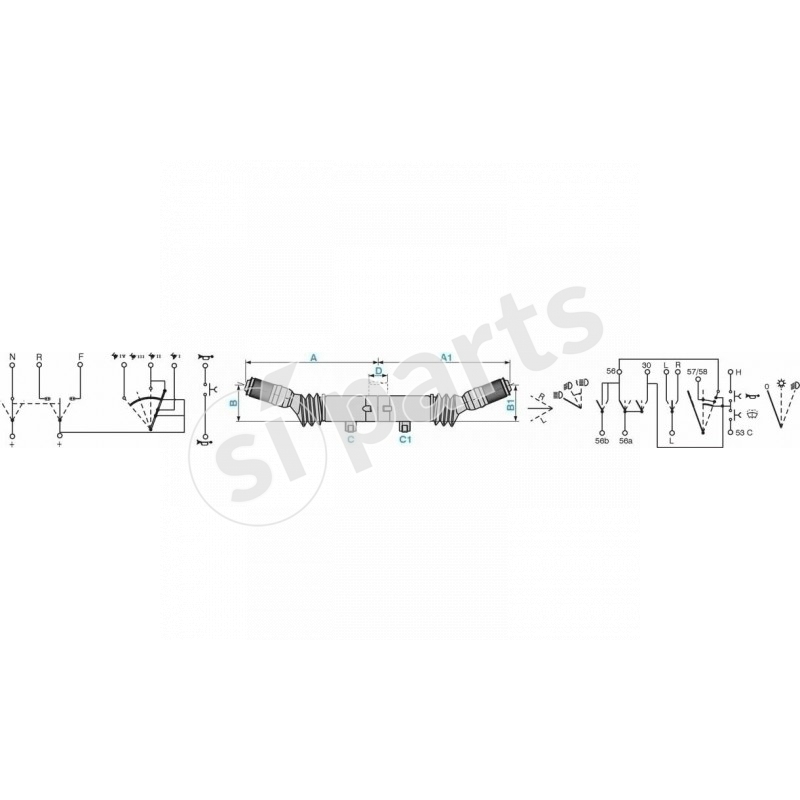 COMPLETE STEERING COLUMN SWITCH
