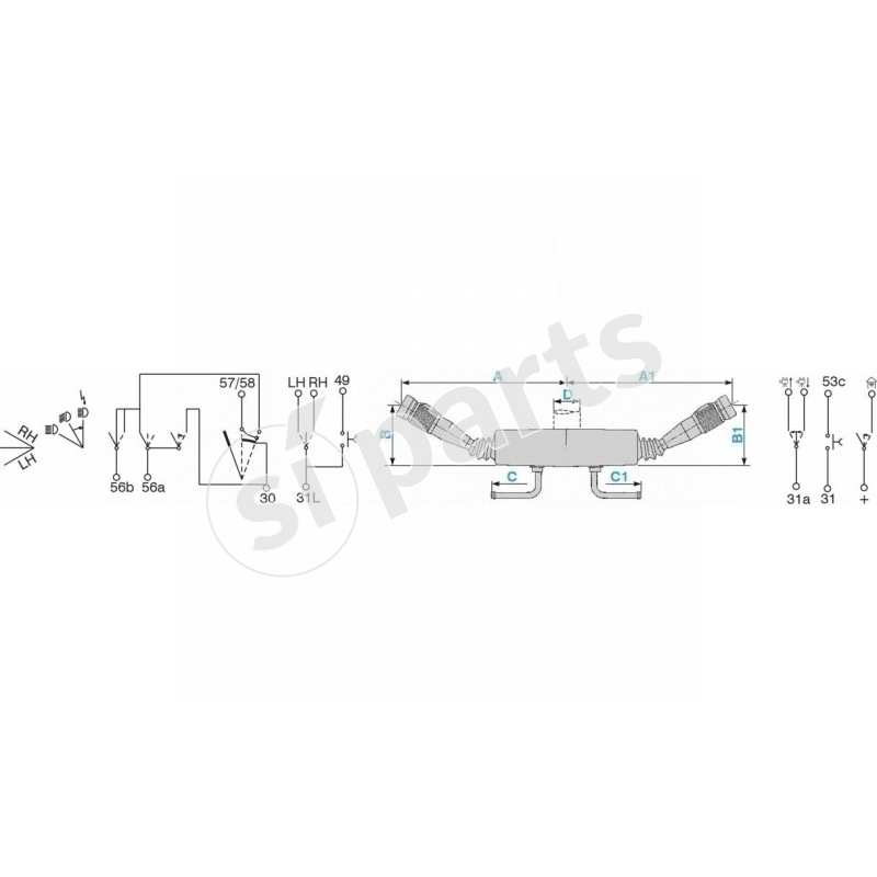 REVERSE-STEER. COLUMN SWITCH
