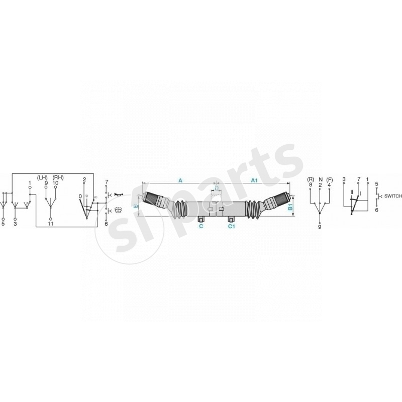 COMPLETE STEERING COLUMN SWITCH