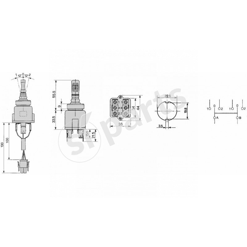 TWIN MAINTAINED TOGGLE SWITCH USA VERSION