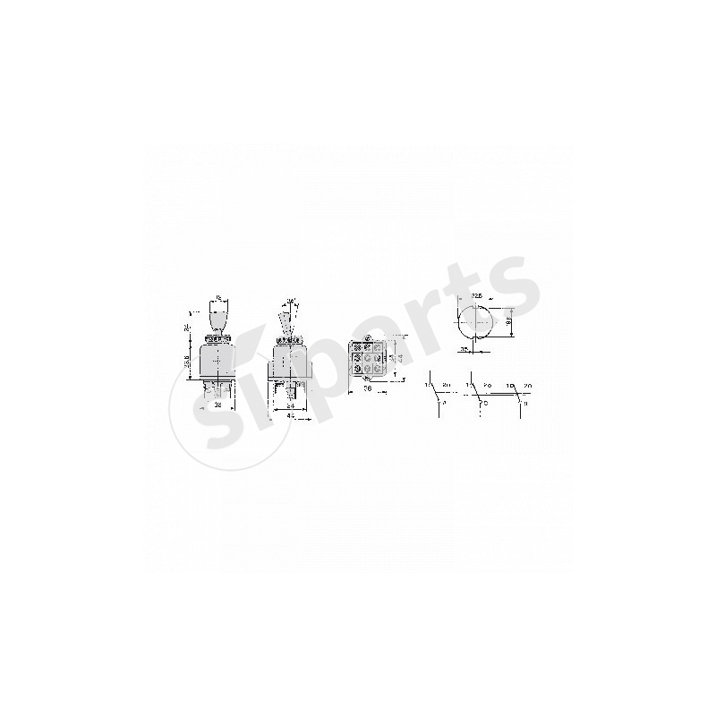 THREE CIRCUITS TOGGLE SWITCH