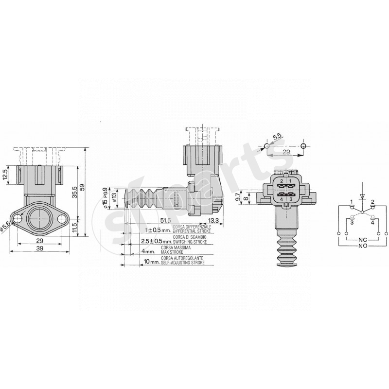 SELF-ADJUSTING SNAP ACTION SWITCH