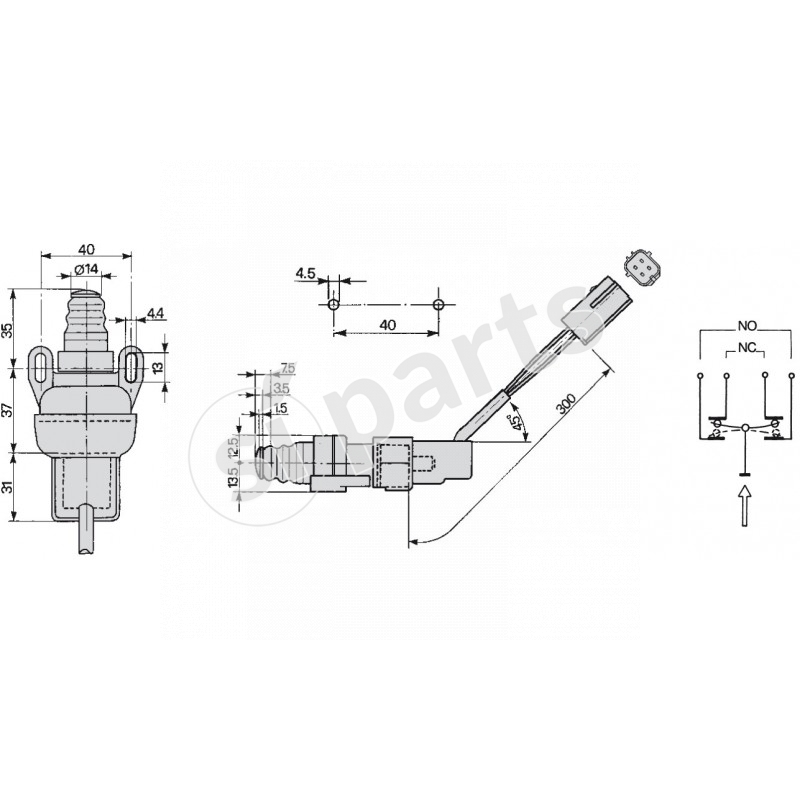 SNAP-ACTION SWITCH FOR BRAKE LIGHTS