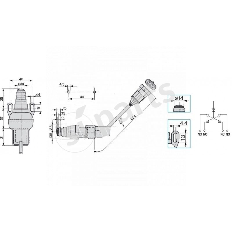 DEVIATORE PER INDICATORI D'ARRESTO