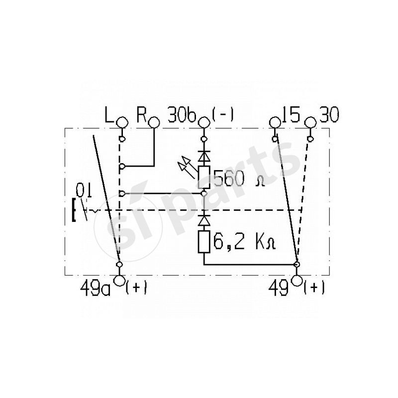 HAZARD WARNING BUTTON SWITCH