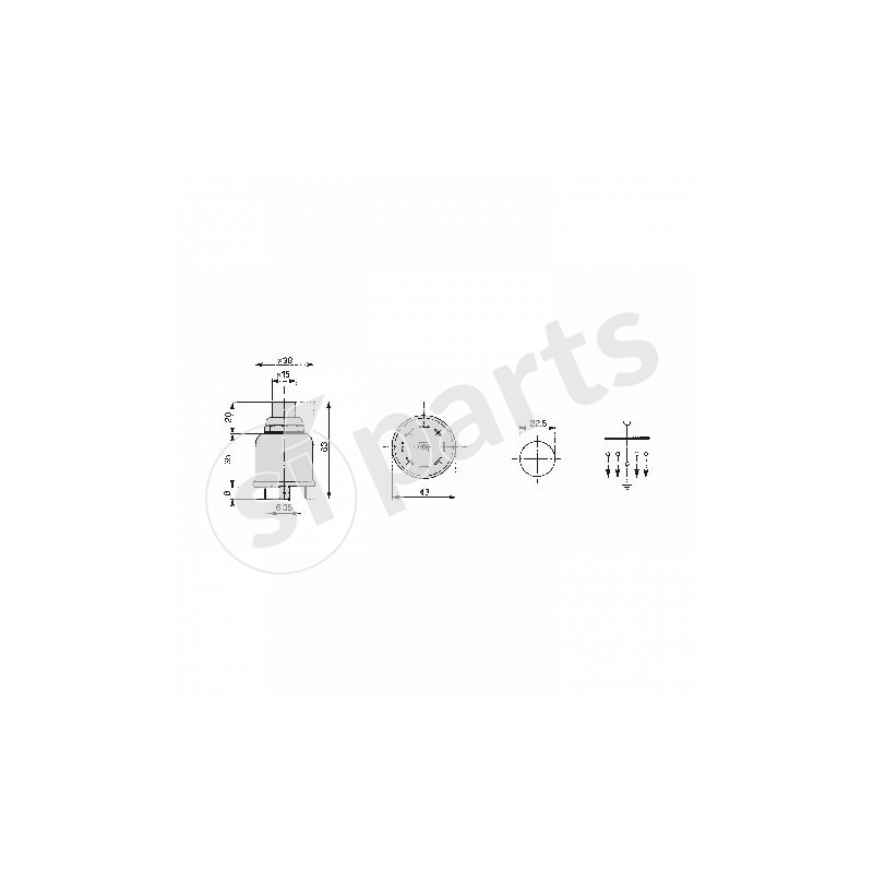 PUSH BUTTON SWITCH FOR WARNING LIGHTS CONTROL