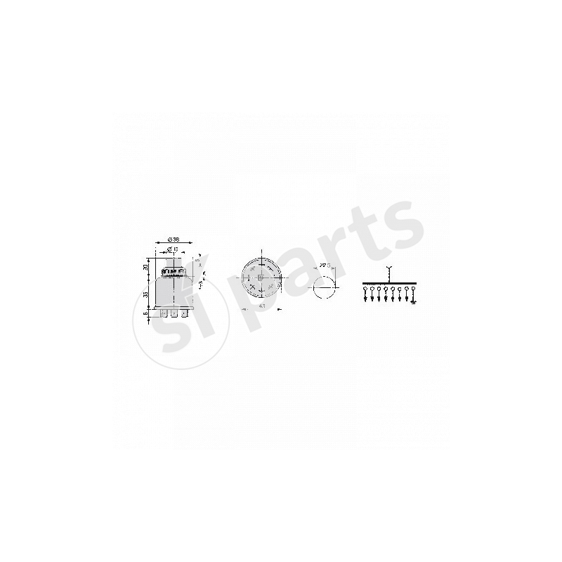 PUSH BUTTON SWITCH FOR WARNING LIGHTS CONTROL