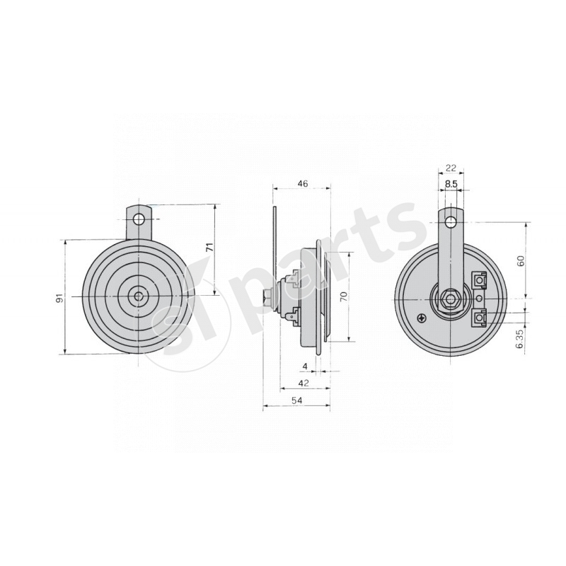 AVVISATORE ACUSTICO 12V - 440HZ