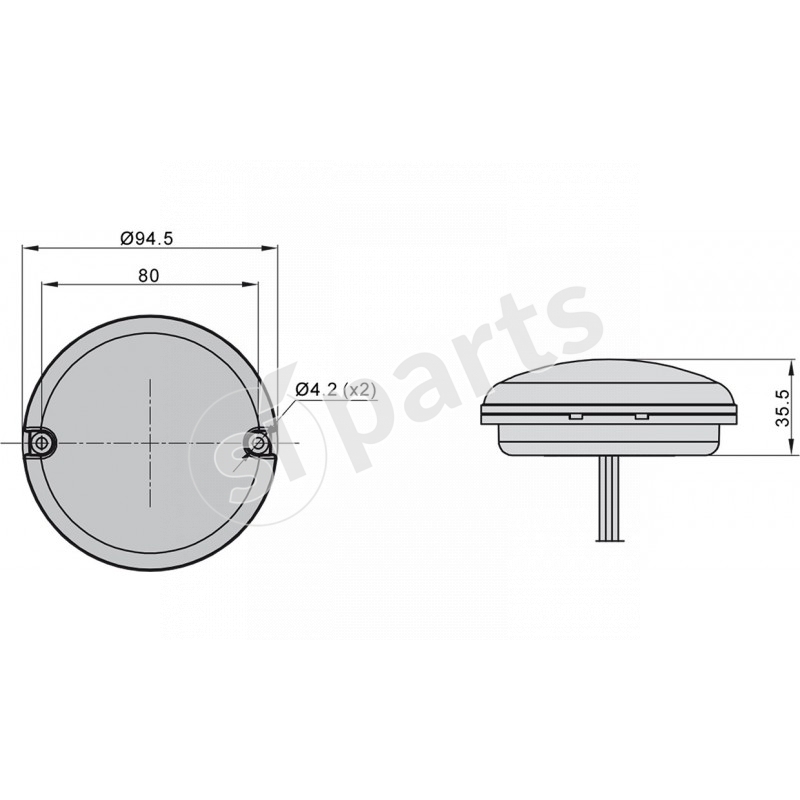 FANALE POST LED 12/24V DIR/STOP/POS