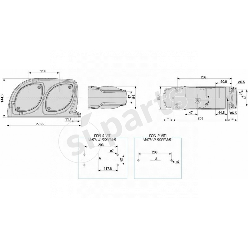 FANALE BIFRONTE P21-P21/5 IR 12V