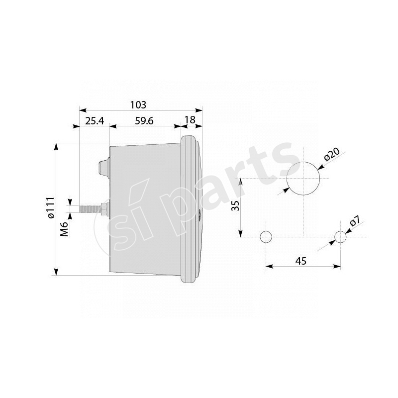 FAN.POST.POS/STOP A LED 12V N/T IR