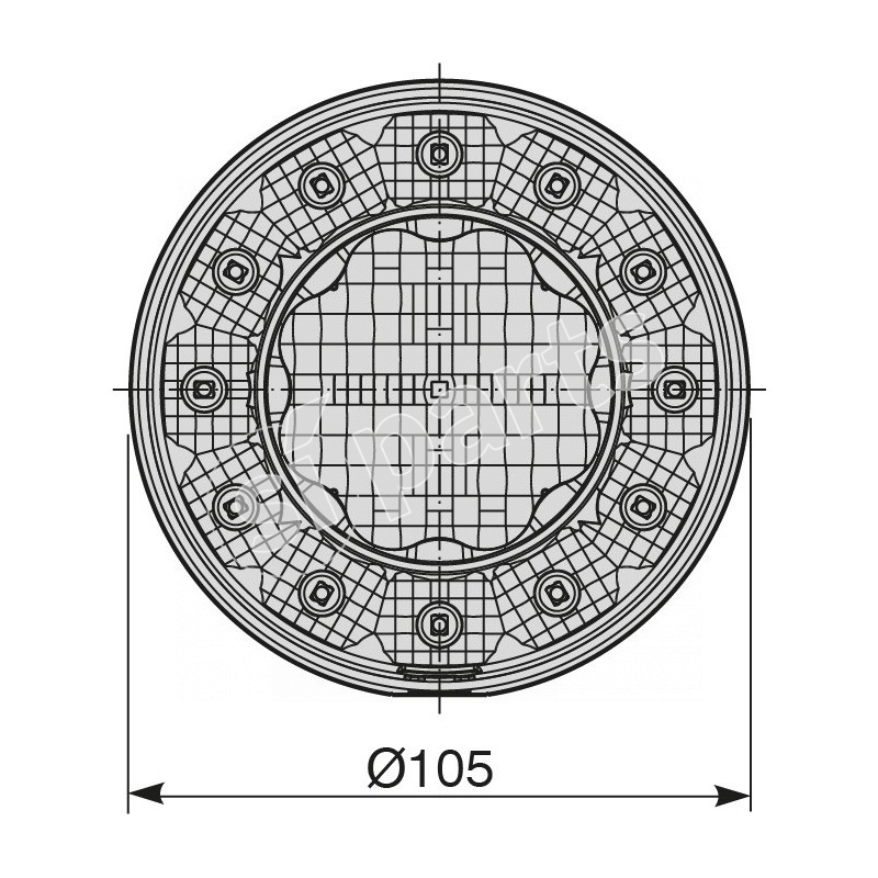 FAN D.105 LED-POS/STOP (ECE/SAE)