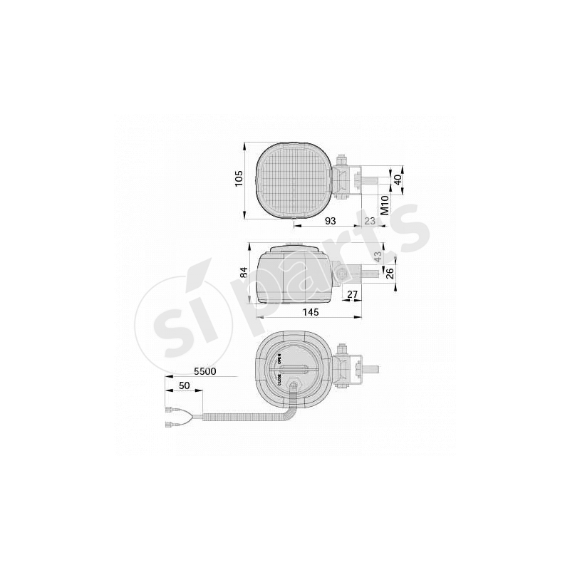 PROIETTORE DA LAVORO II.12V.