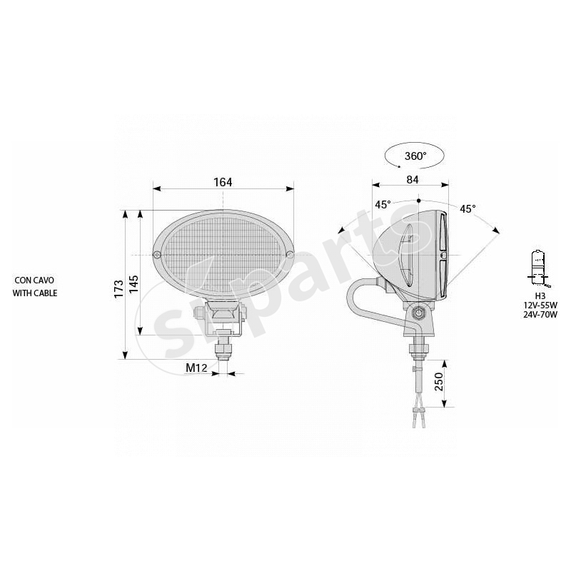 PROIETTORE TWIN 12V