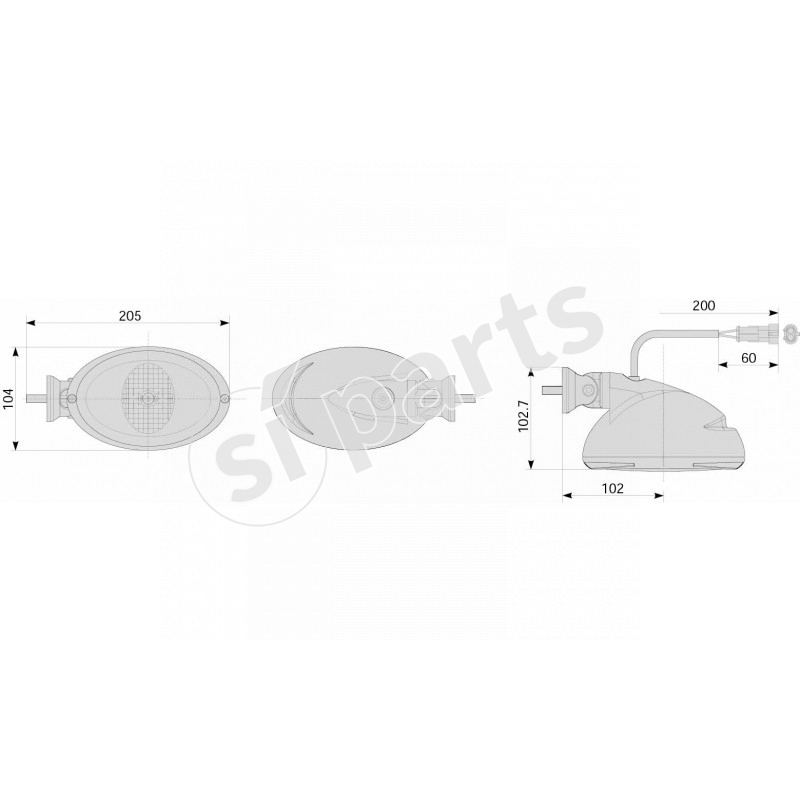 PROIETTORE SPOT FIX LAT.DX PASSACAV