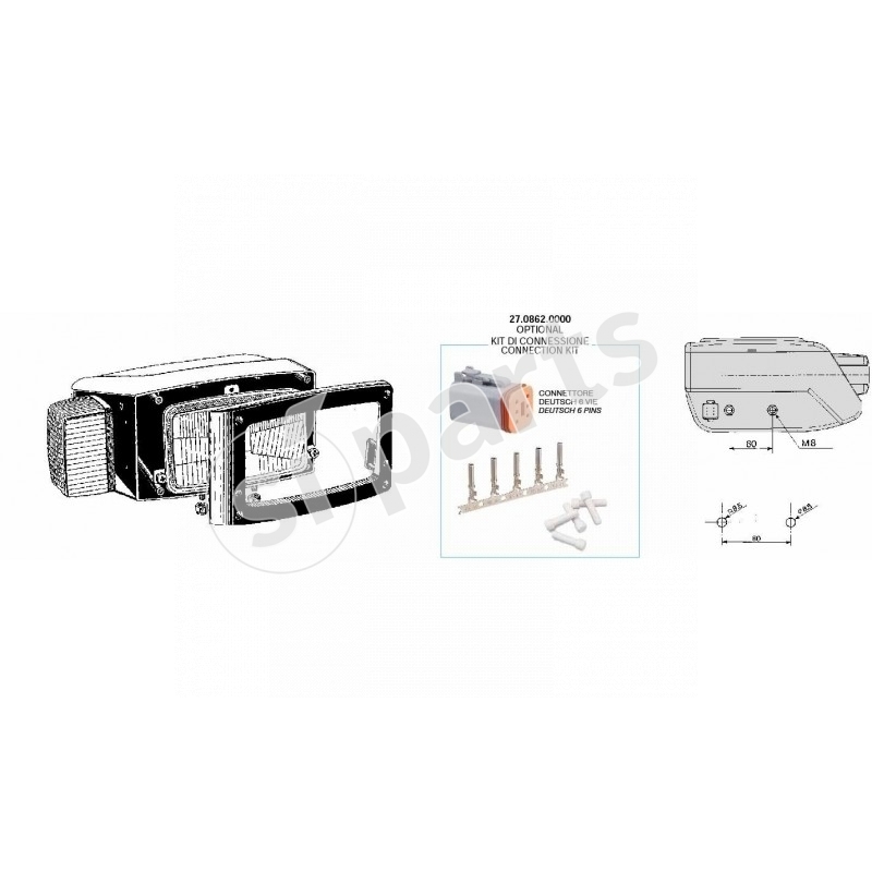 GROUP HEADLAMP DX HAND DRIVE. DX C/LP