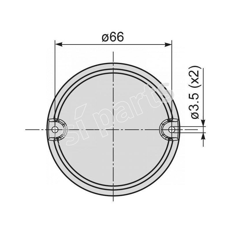FAN.POST.D.75 POS/STOP LED 24V IR.