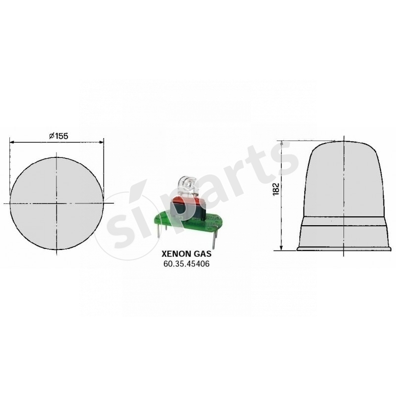 LAMP.XENO BLU 12V/24V BASE MAGN.