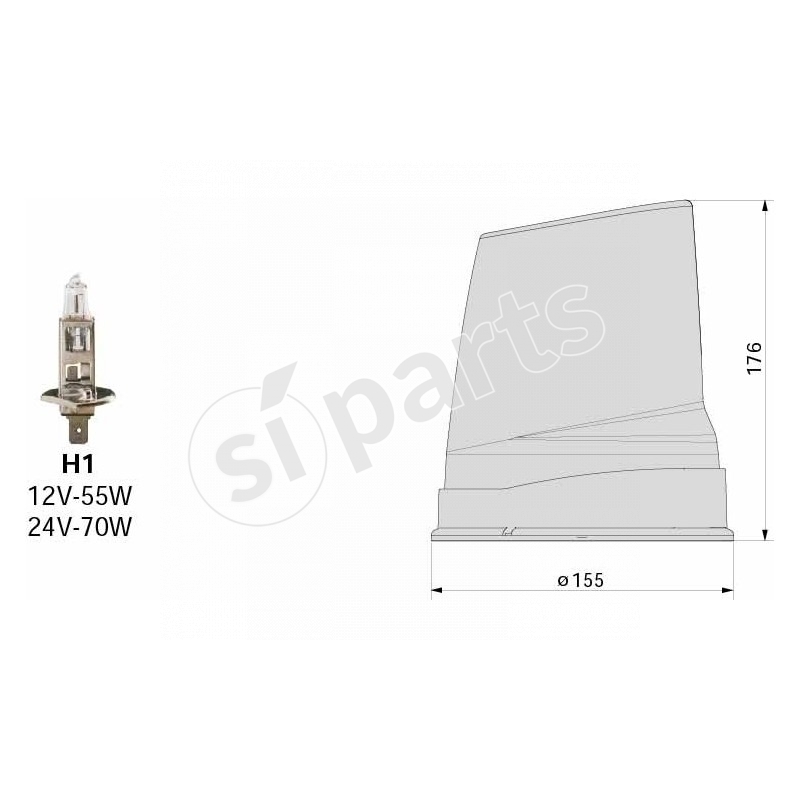 FANALE ROTANTE BASE MAGNETICA BLU