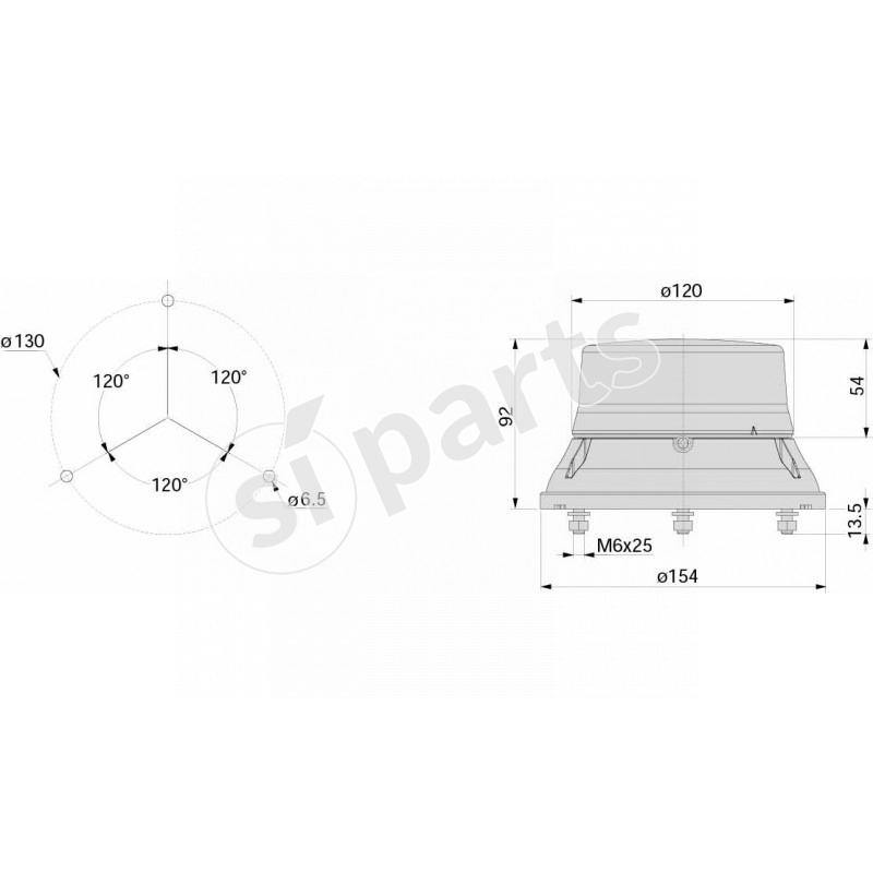 LAMPEGGIANTE A LED ROSSO IR
