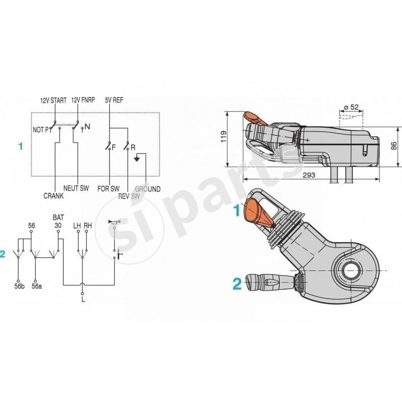 COMPLETE STEERING COLUMN SWITCH