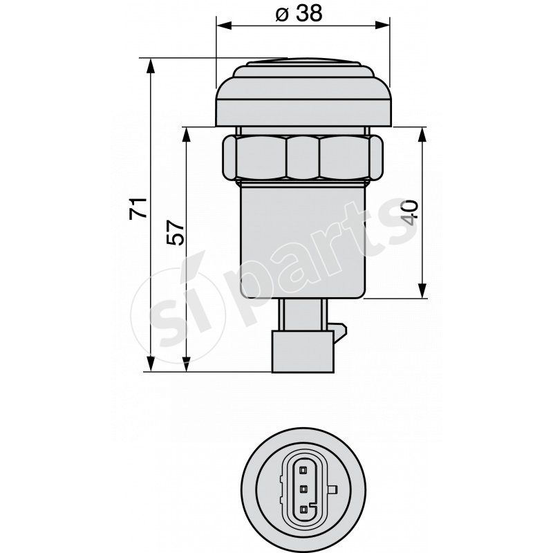 PULSANTE ALBERO OSCILLANTE SOLLEVATO