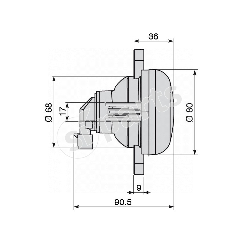 FAN POST DIAM 80 DIREZIONE ALETTE