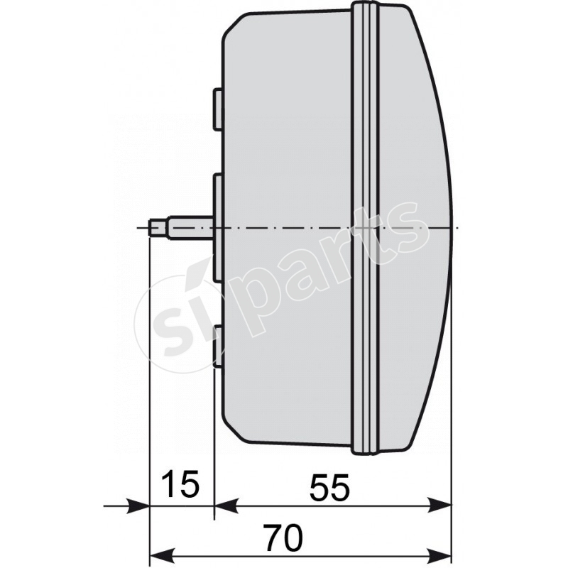 REAR REVERSE LAMP WITH REFLEX REF.