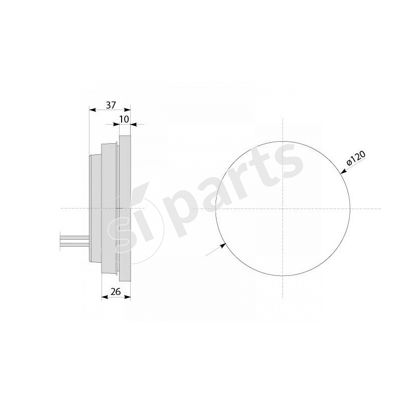 FAN.POST.RETROM.SING.A LED 24V N/T