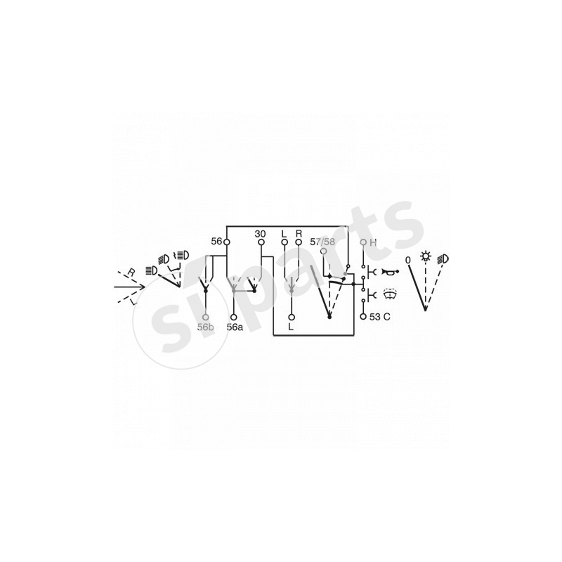 COMPLETE STEERING COLUMN SWITCH