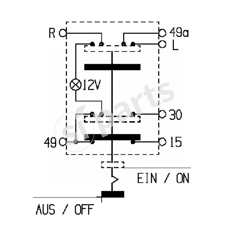 HAZARD WARNING PUSH BUTTON SWITCH